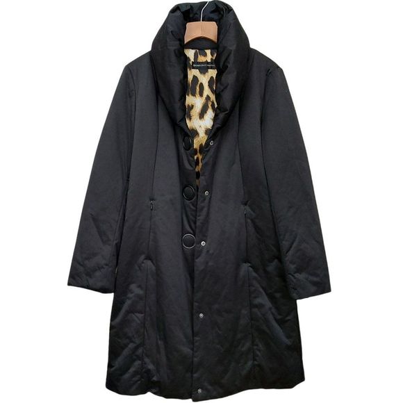 Dana Buchman Womens Softshell Long Jacket Small Black Snap Lined Long Sleeve - Picture 4 of 12